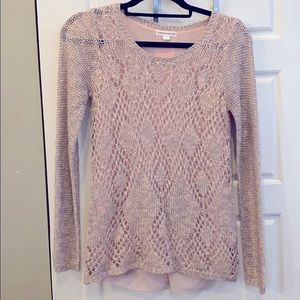 Warehouse One beaded sweater with split back